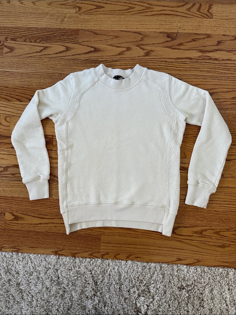 Theory Cream Crewneck Sweatshirt